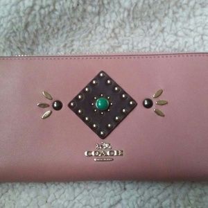 Coach Leather Accordion Wallet